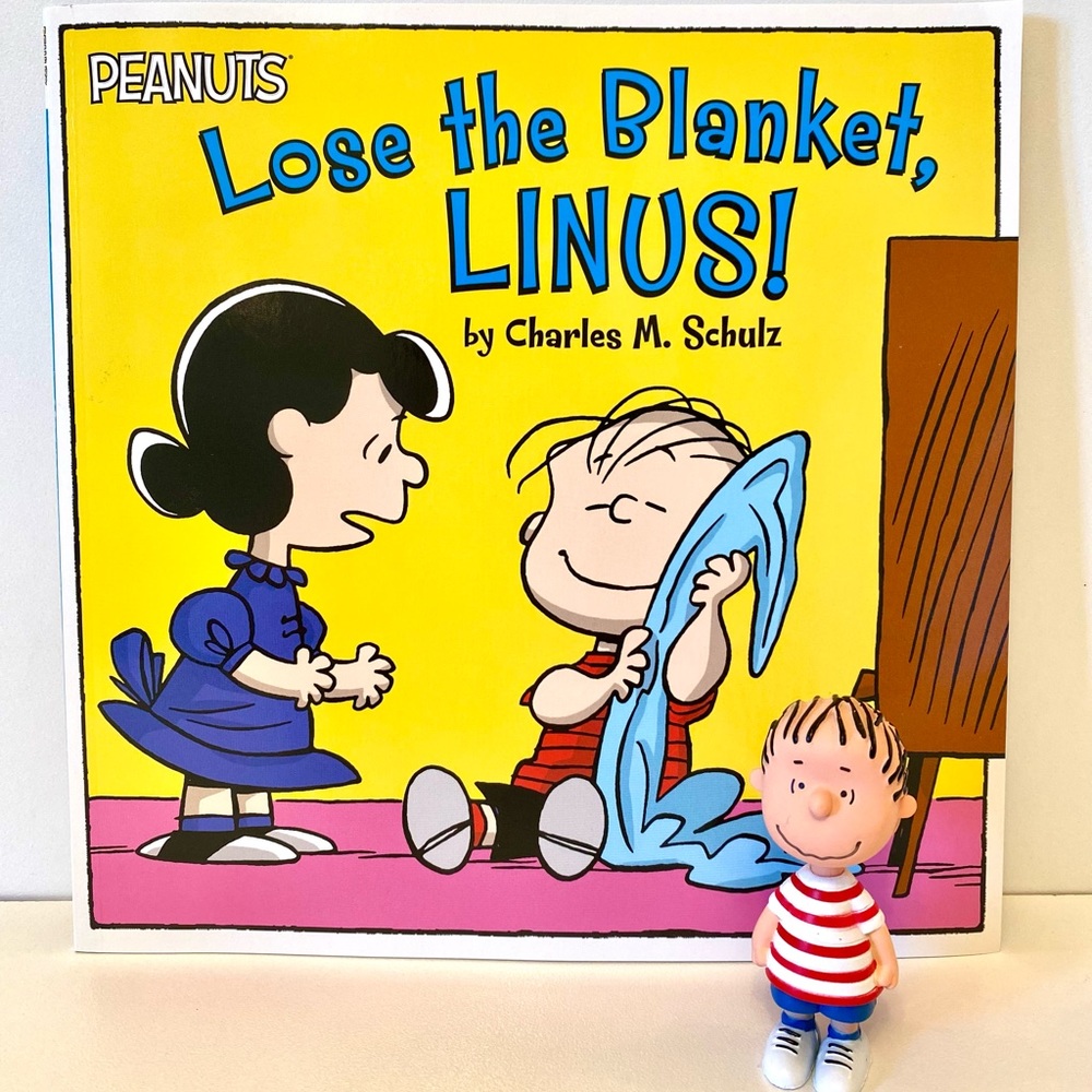 Lose the Blanket, Linus!  Book  plus Linus PVC figurine  Peanuts Kids Book